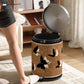 Rural Stainless Steel Leather Durable Trash Bin