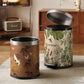Elegant Rural Stainless Steel Leather Wastebasket