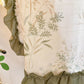 Rustic Style Semi-Blackout Bamboo Printed Ruffle Curtain