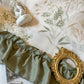 Rustic Style Semi-Blackout Bamboo Printed Ruffle Curtain