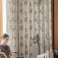 Bird and Plant Print Sheer Linen Gauze Curtain - B - Hook - 71"W x 106"L - image 9