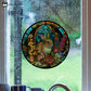 Floral Easter Bunny Stained Static Window Sticker