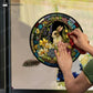 Removable Easter Bunny Stained Static Window Sticker