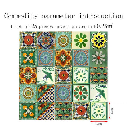 Vintage Green Decorative Peel & Stick Wall Stickers