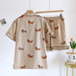 Cute Dachshund Couple Short-sleeve Pajama Set - image 5