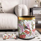 Leather Elegant Floral Bird Durable Trash Bin