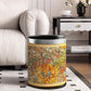 Ownkoti Double Layer Durable Vintage Floral Trash Bin - Standard-Silver Circle - 9"W x 9"L x 10"H - image 2