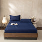 Simple Solid Color Double Layer Gauze Fitted Sheet