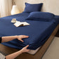 Simple Solid Color Double Layer Gauze Fitted Sheet
