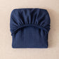 Simple Solid Color Double Layer Gauze Fitted Sheet