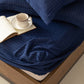 Simple Solid Color Double Layer Gauze Fitted Sheet