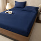 Simple Solid Color Double Layer Gauze Fitted Sheet