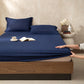 Simple Solid Color Double Layer Gauze Fitted Sheet