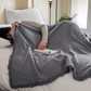 Simple Solid Color Tassel Cotton Gauze Blanket - image 5