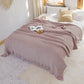 Waffle Weave Sofa Blanket Comfortable Quilt - Deep Pink - Queen - image 4