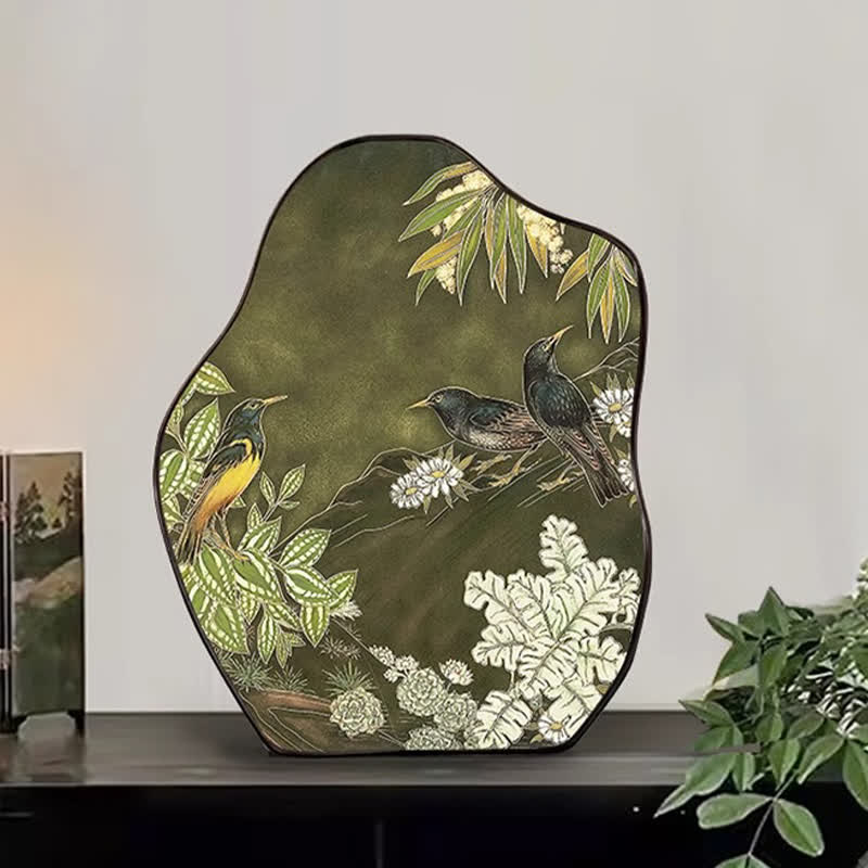 Floral Bird Desktop Painting Ornament