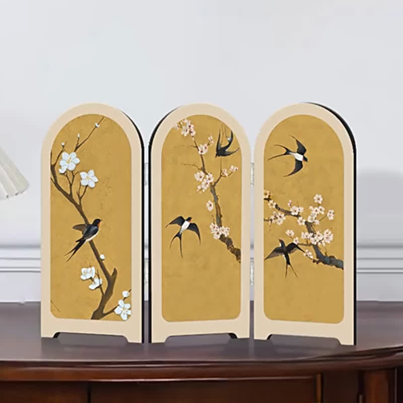 Flying Bird Floral Foldable Home Decor Ornament
