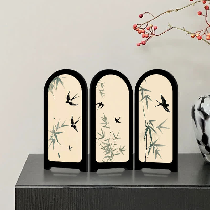 Foldable Home Decor Floral Bird Ornament