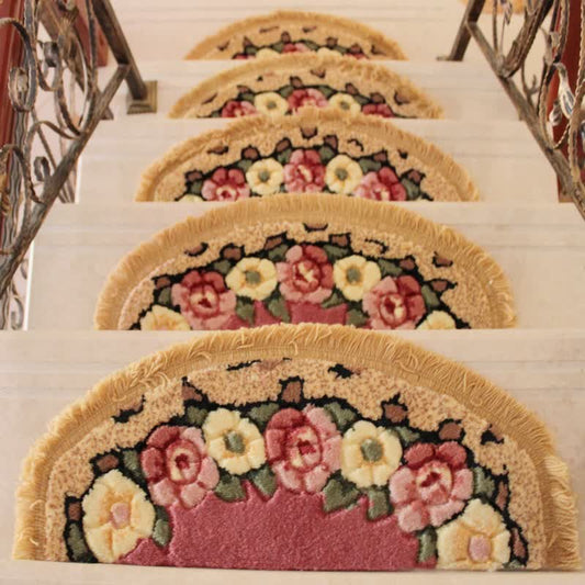Floral Tassel Non-Slip Stair Treads