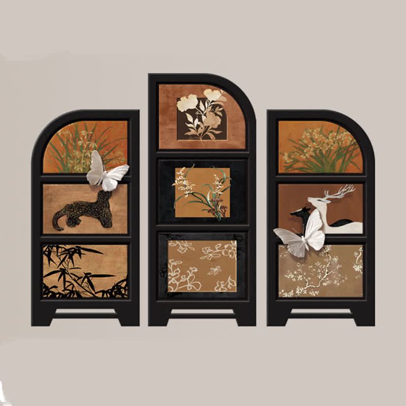 Rural Retro Foldable Screen Desktop Ornament