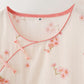 Elegant Plum Blossom Cotton Gauze Nightwear Set