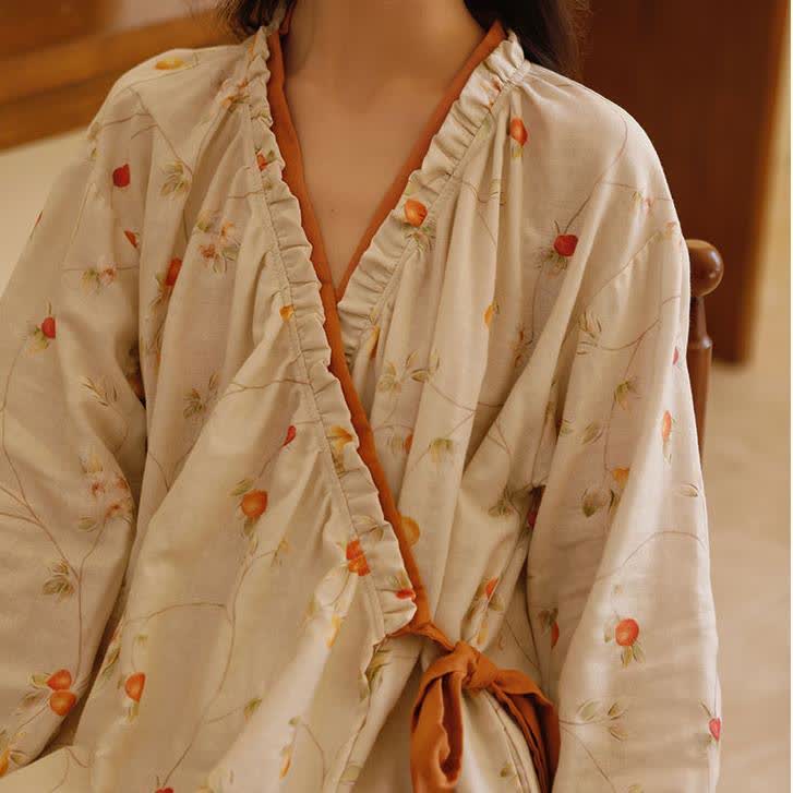 Cotton Gauze Rural Pomegranate Nightdress