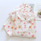 Cotton Gauze Sweet Strawberry Pajama Set