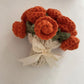 Handmade Rose Bouquet Crochet Coaster