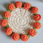Handmade Rose Bouquet Crochet Coaster