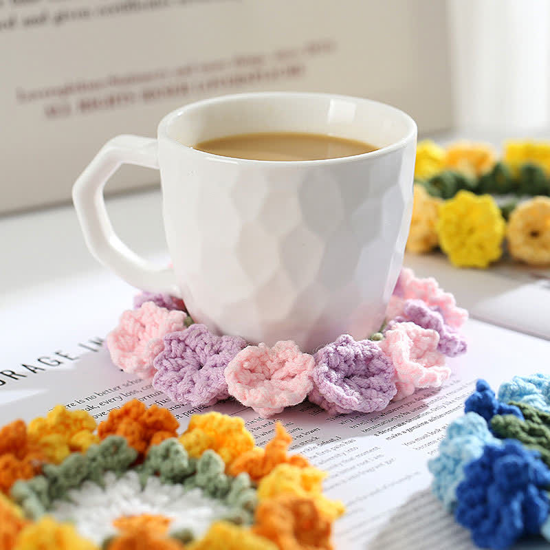 Handmade Lily of the Valley Crochet Coaster