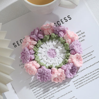 Handmade Lily of the Valley Crochet Coaster