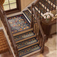 Vintage Floral Cuttable Non-slip Stair Treads Carpet