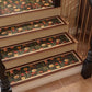 Vintage Floral Cuttable Non-slip Stair Treads Carpet