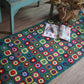 Retro Floral Hand-woven Crochet Border Blanket