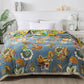 Colorful Floral Cotton Gauze Reversible Quilt