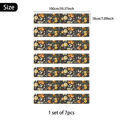 Rural Rose Self-Adhesive Stair Risers Stickers