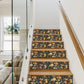 Rural Rose Self-Adhesive Stair Risers Stickers