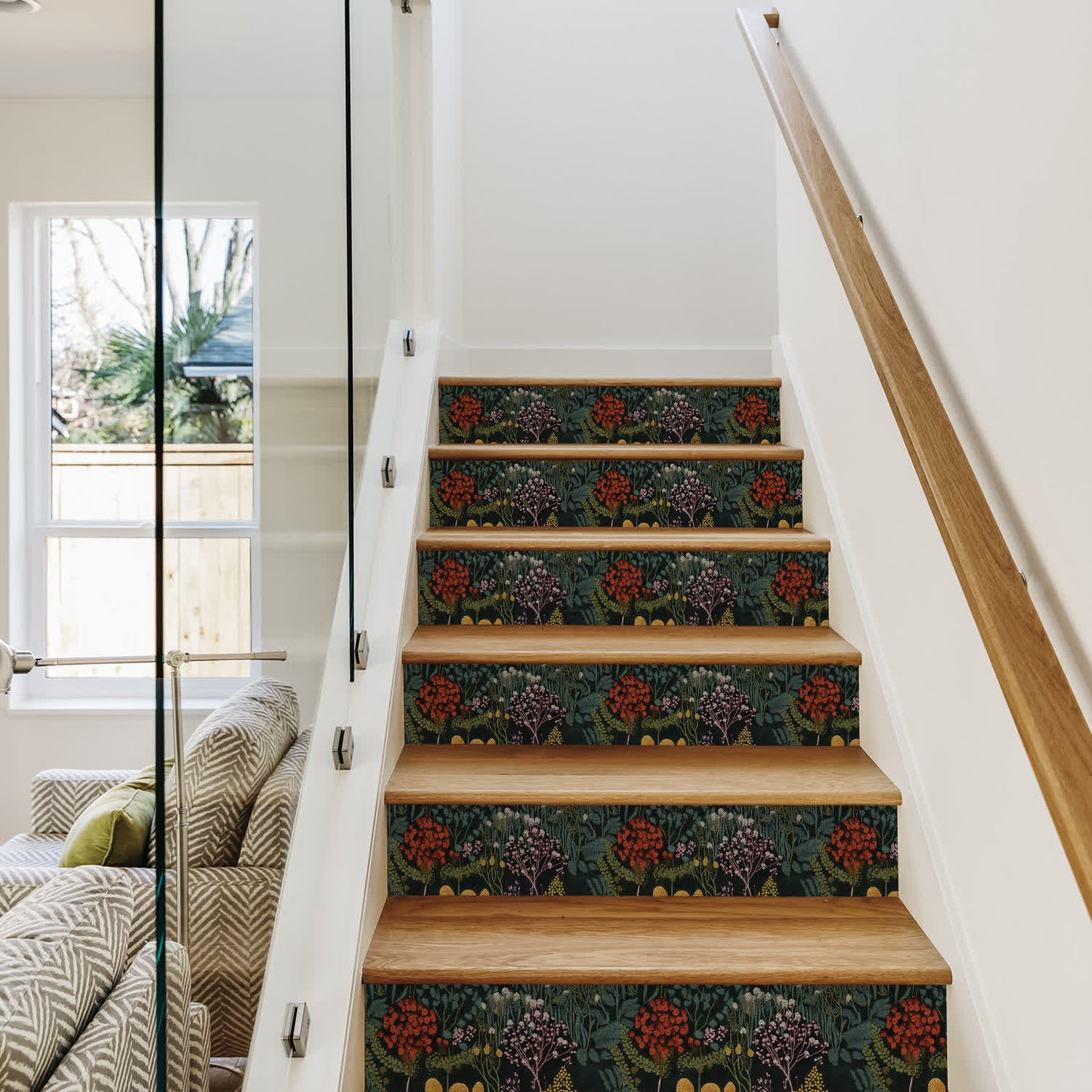 Retro Peel and Stick Waterproof Stair Risers Stickers