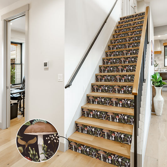 Mushroom Removable Decorative Stair Stickers