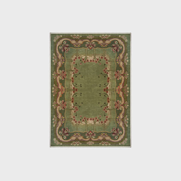 Vintage Floral Style Anti-slip Indoor Outdoor Rug
