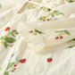 Strawberry Print Cotton Gauze Pajama Set