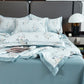 Rustic Blue Floral Soft Summer Quilt Bedding