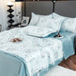 Rustic Blue Floral Soft Summer Quilt Bedding