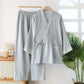 Neutral Kimono Cotton  Gauze Pajama Set