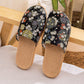 Embroidered Floral Anti-slip House Slippers
