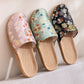 Embroidered Floral Anti-slip House Slippers