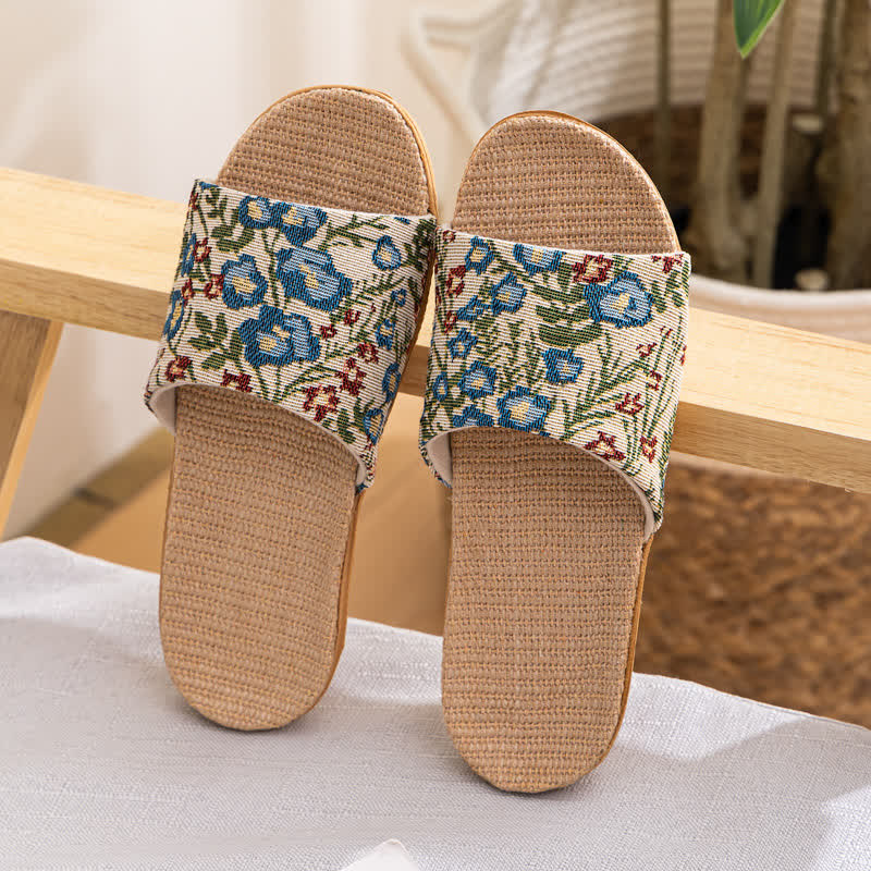 Floral Anti-slip Soft-soled House Slippers