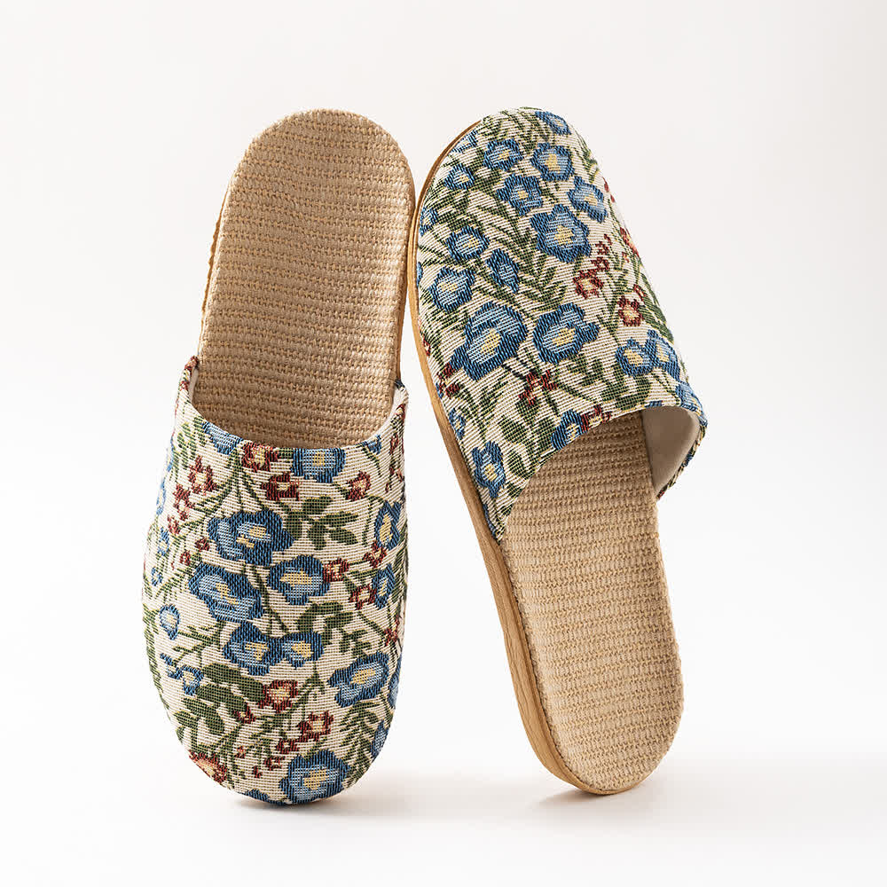 Floral Anti-slip Soft-soled House Slippers