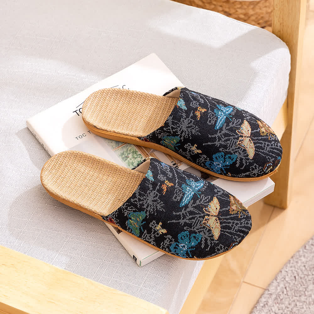 Floral Anti-slip Soft-soled House Slippers