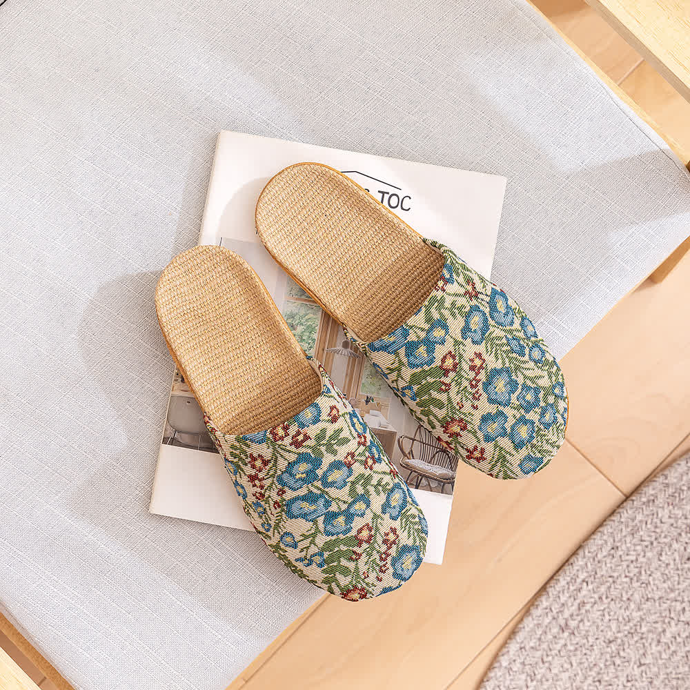 Floral Anti-slip Soft-soled House Slippers